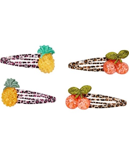 8265 Clips de pelo con Piñas y Cerezas