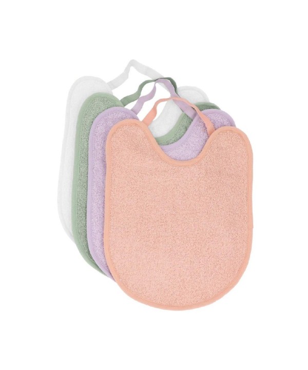 9509 Pack 4 Baberos Rizo Rosa, Morado, Verde, Blanco