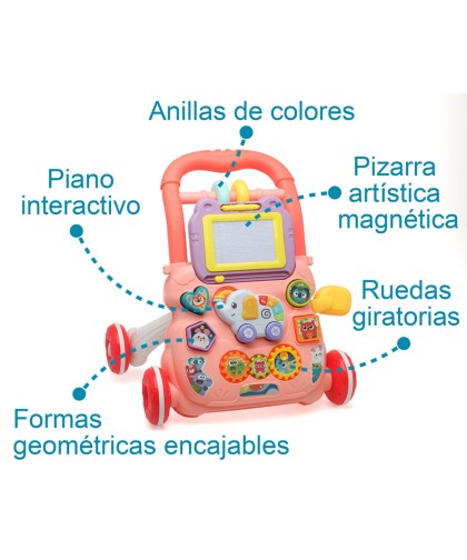 9708 Andador Electrico Rosa