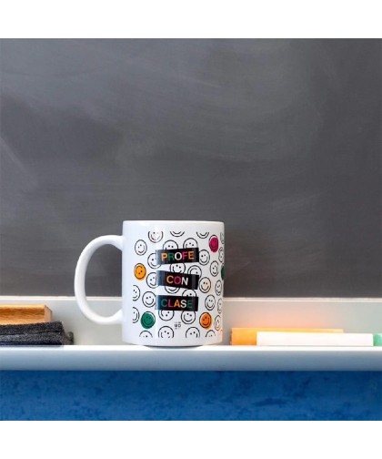 9744 Kit Taza + calcetines "Profe con clase"